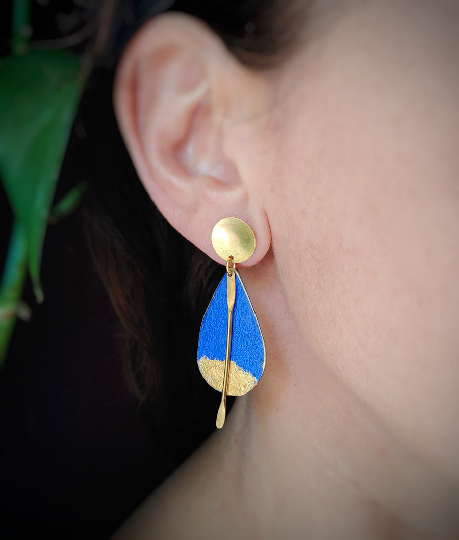 Blue drop earrings