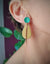 Golden texture drop earrings