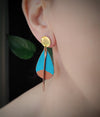 Drop Earrings/turquoise bronze