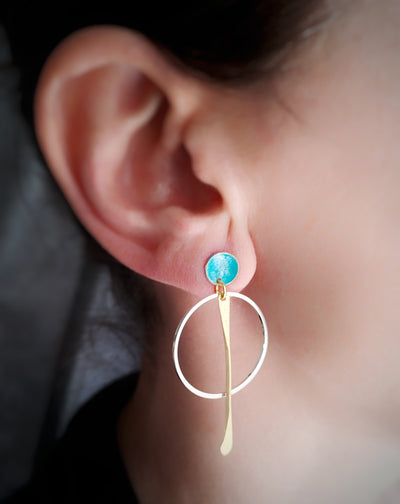 Silver Round earrings