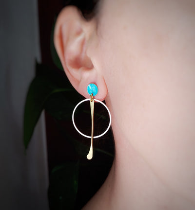 Silver Round earrings