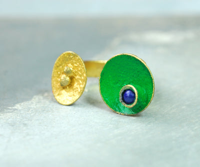 green gold open ring