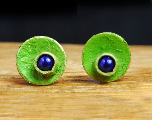 green n blue stud