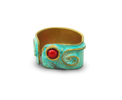 square red oxidized ring
