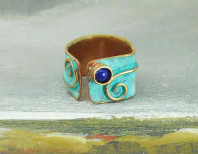 blue square oxidized ring