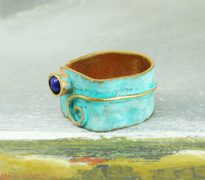 blue square oxidized ring